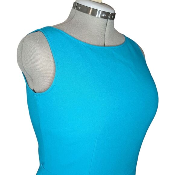 Women's Vintage Anne Klein Light Blue Sleeveless Dress with Jacket, Size 6 - Picture 4 of 10